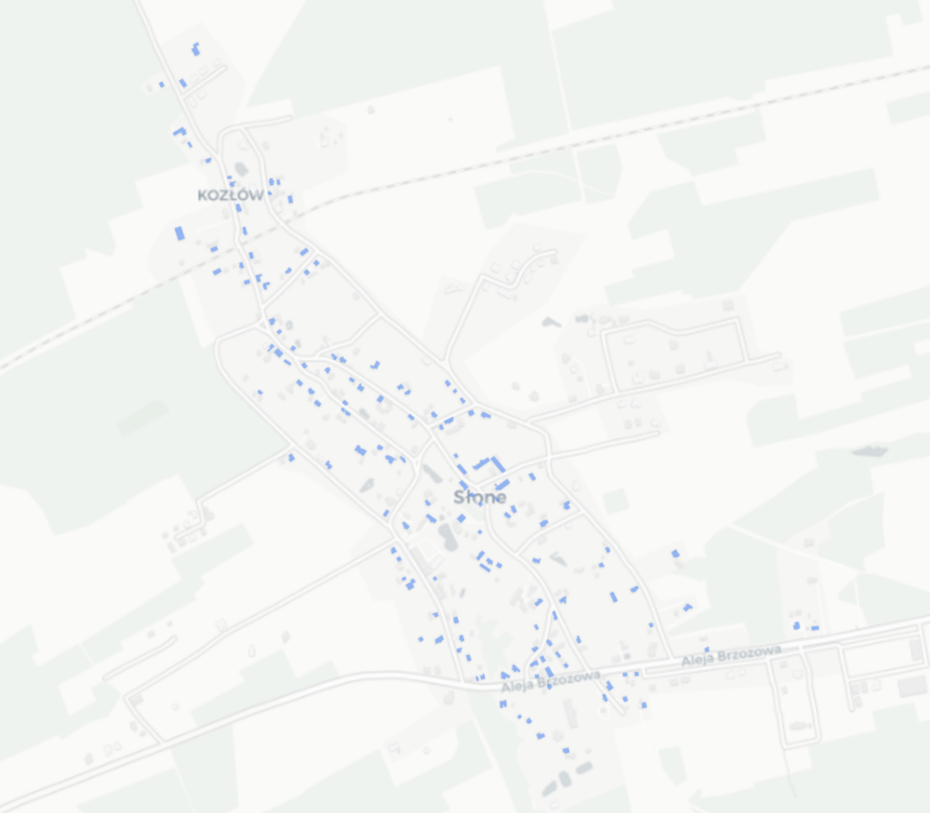 Mapa istniejących przyłączy